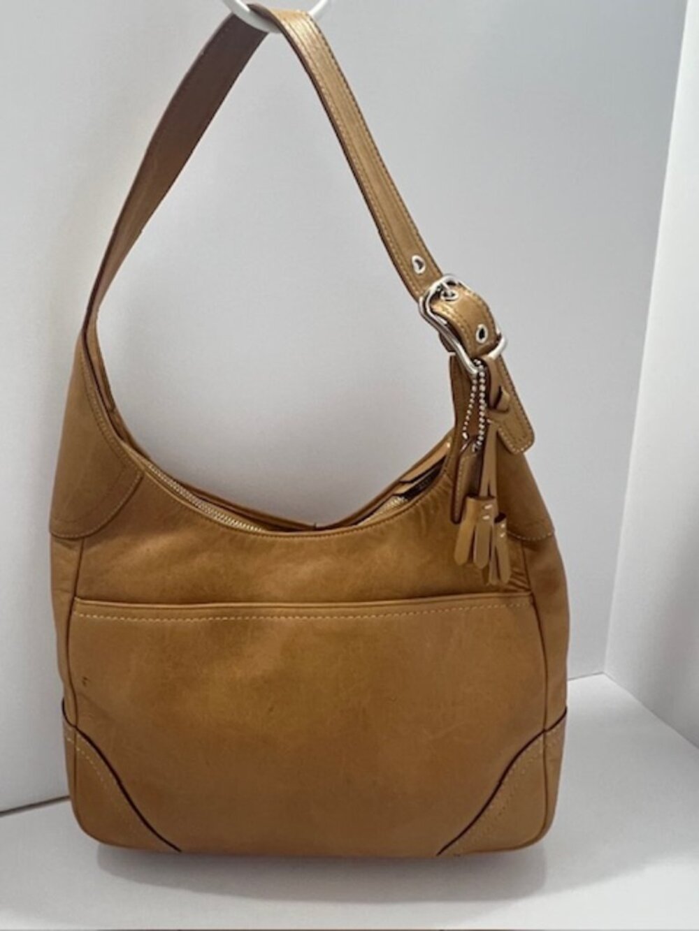 COACH HAMILTON HOBO LEATHER SHOULDER BAG #10280 CAMEL - Picture 7 of 16